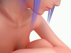 Blue Haired Gothic elf 3D