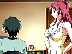 Redhead Anime Slut Gags On Hard Throbbing Cock