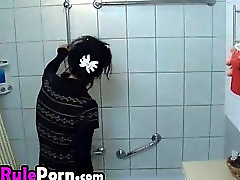 Amateur Brunette Sex In The Shower