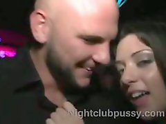 Nightclub sluts stripping and sucking cock on the dance floor