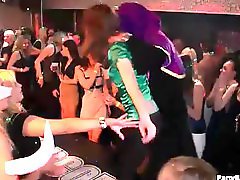 Girls cheer as strippers fucked club sluts