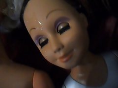 My Size Barbie and her Little Sisters Facial Doll Cumshot