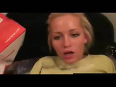 Tight horny blond chick gets morning surprise