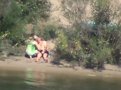 shy and horny girl rides cock on the river