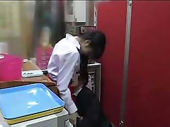 Waitress gets groped and brought to an orgasm in the arcade
