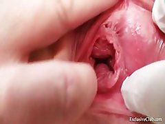 Blond female real gyno check up