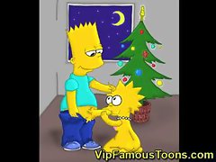 Famous cartoon heroes Simpsons with Teen Titans and WinX Club girls with Superman in hardcore Christmas orgies