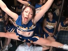 Horny asian cheerleader is horny on the part2