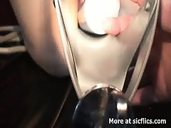 HUGE VAGINAL GAPING WITH HORSE SPECULUM DEVICE
