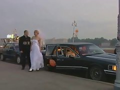 Horny bride sucks off wedding party