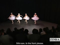 Subtitled Japanese CMNF ballerina recital strips naked
