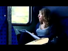 Public train masturbation (not looking, cum) 4