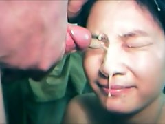 Teen chinese gets massive facial