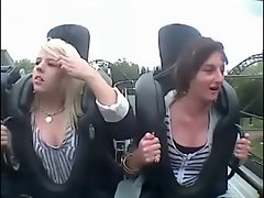 Oops Big Boobs & Tits in Roller coasters (Compilation)