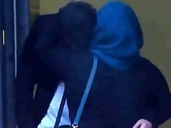 Hijabi Muslim girl sex with Kafir man in the open
