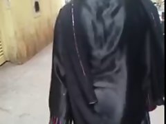 Muslim aunty in SATIN Burka