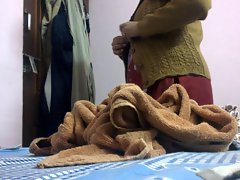 Indian Desi Delhi Aunty changing clothes Hidden cam