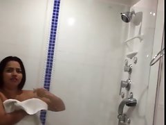 Desi Damm Sexy Big Ass Chubby Latina wife shower