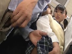Japanese Schoolgirl Gets Train Choke + Squirting