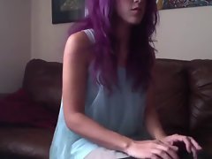 Purple Hair Girl Masturbation