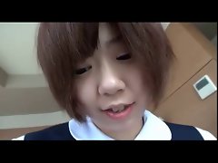 Shaved & Shy Japanese Girl In Schoolgirl Uniform POV