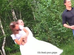 the bride fuck by three guy