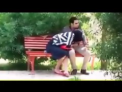 Hijab Blowjob on public bench WITH CUM!