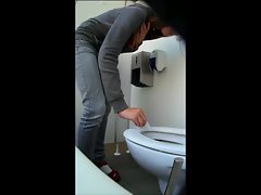 Cute Girl Exposes Nice Ass and Sits Down on the Toilet