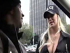 Busty police girl is hungry!