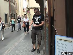 Czech blonde cheats him with his brother
