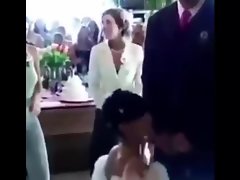 Real Life Bride Blowjob on Her Wedding in front of Everybody