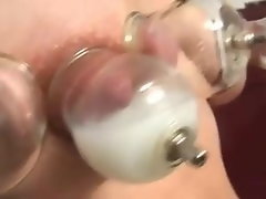 Kinkycore: Lactating tits get electro stimulation