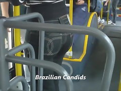 Brazilian jeans ass on the bus 1