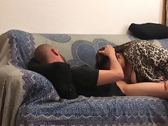 my stepmom wakes me up when my father works (cum in mouth)
