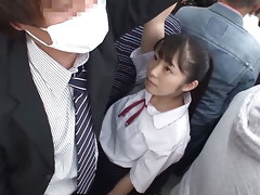 Slutty Covers the Old Man Face in Saliva in the Train.