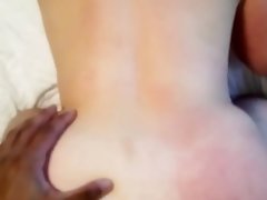 I punished with slaps on the naughty ass while she swallows my dick whole with her pussy