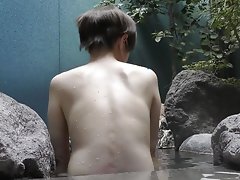 Married Woman Masturbates in an Open-air Bath