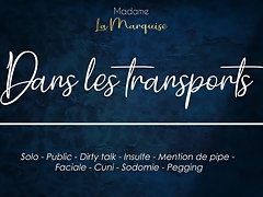 Teased in public by a masturbating french woman - French Audio porn