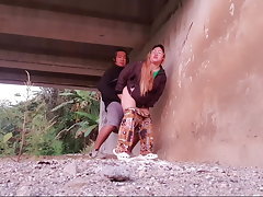 We fuck under the bridge