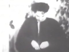 Black and white movie with horny nun